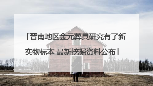 晋南地区金元葬具研究有了新实物标本 最新挖掘资料公布