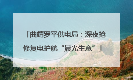 曲靖罗平供电局：深夜抢修复电护航“晨光生意”