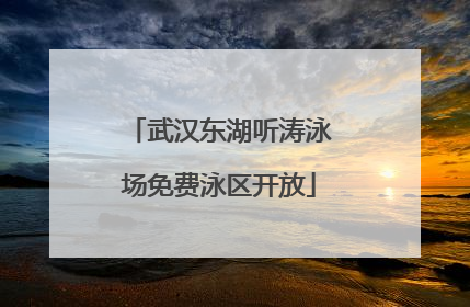 武汉东湖听涛泳场免费泳区开放