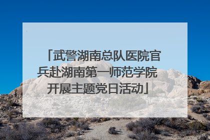 武警湖南总队医院官兵赴湖南第一师范学院开展主题党日活动