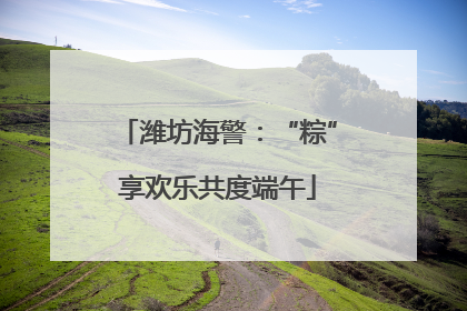 潍坊海警：“粽”享欢乐共度端午