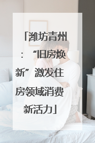 潍坊青州：“旧房焕新”激发住房领域消费新活力