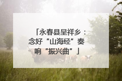 永春县呈祥乡：念好“山海经”奏响“振兴曲”