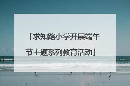 求知路小学开展端午节主题系列教育活动