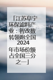江苏阜宁环保滤料产业：智改数转领跑全国 2024年市场份额占全国三分之一