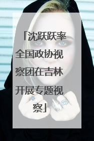 沈跃跃率全国政协视察团在吉林开展专题视察