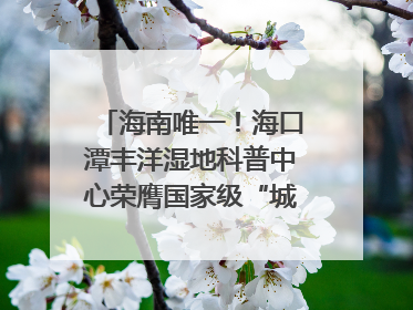 海南唯一！海口潭丰洋湿地科普中心荣膺国家级“城市儿童友好空间建设园区”称号