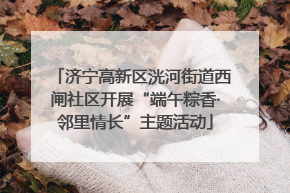 济宁高新区洸河街道西闸社区开展“端午粽香·邻里情长”主题活动