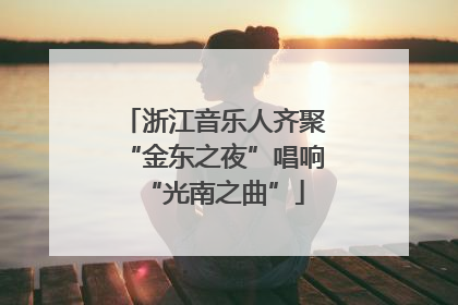 浙江音乐人齐聚“金东之夜”唱响“光南之曲”