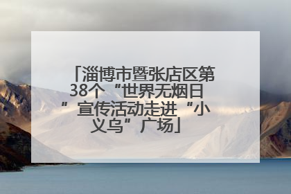 淄博市暨张店区第38个“世界无烟日”宣传活动走进“小义乌”广场