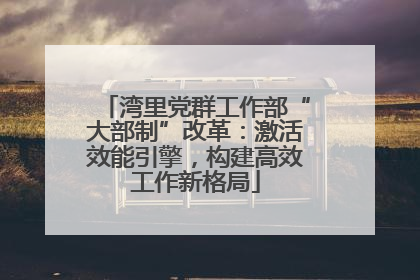 湾里党群工作部“大部制”改革：激活效能引擎，构建高效工作新格局