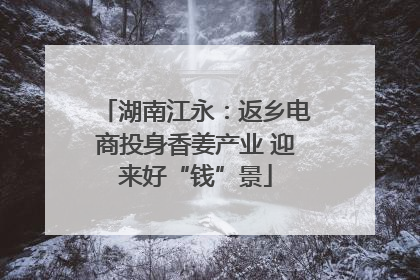 湖南江永：返乡电商投身香姜产业 迎来好“钱”景