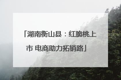 湖南衡山县：红脆桃上市 电商助力拓销路