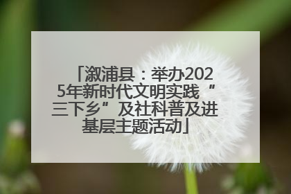 溆浦县：举办2025年新时代文明实践“三下乡”及社科普及进基层主题活动