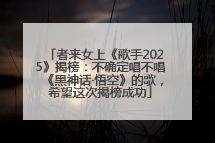 者来女上《歌手2025》揭榜：不确定唱不唱《黑神话·悟空》的歌，希望这次揭榜成功