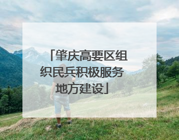 肇庆高要区组织民兵积极服务地方建设