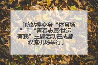 航站楼变身“体育场”！“青春志愿·世运有我”主题活动在成都双流机场举行