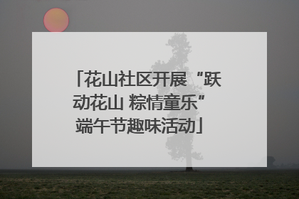 花山社区开展“跃动花山 粽情童乐”端午节趣味活动