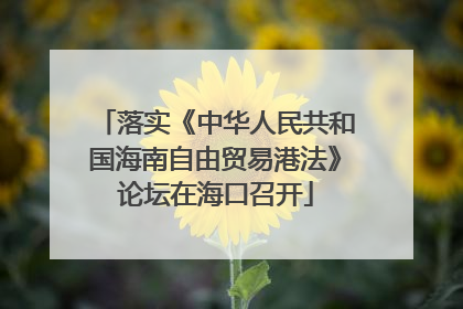 落实《中华人民共和国海南自由贸易港法》论坛在海口召开