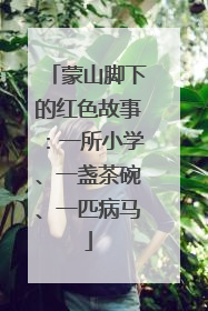 蒙山脚下的红色故事：一所小学、一盏茶碗、一匹病马