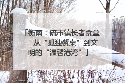 衡南：硫市镇长者食堂——从“孤独餐桌”到文明的“温馨港湾”