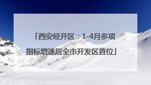 西安经开区：1-4月多项指标增速居全市开发区首位