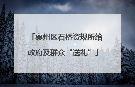 襄州区石桥资规所给政府及群众“送礼”