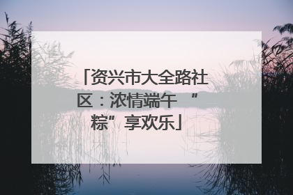 资兴市大全路社区：浓情端午 “粽”享欢乐