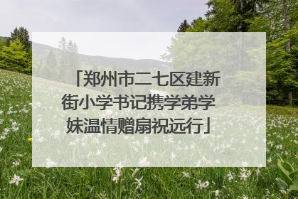 郑州市二七区建新街小学书记携学弟学妹温情赠扇祝远行