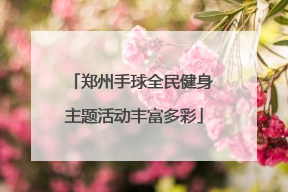 郑州手球全民健身主题活动丰富多彩