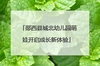 郧西县城北幼儿园萌娃开启成长新体验