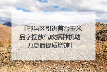 鄠邑区引进首台玉米品字摆放气吹播种机助力夏播提质增速
