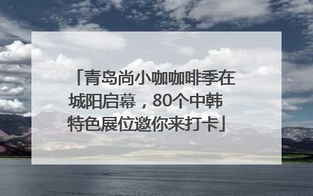 青岛尚小咖咖啡季在城阳启幕，80个中韩特色展位邀你来打卡