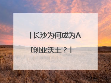 长沙为何成为AI创业沃土？