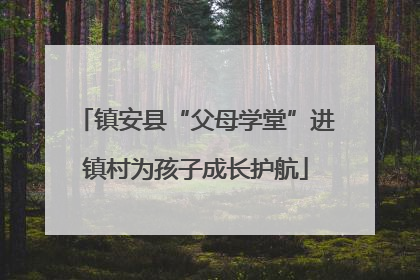 镇安县“父母学堂”进镇村为孩子成长护航