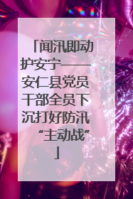 闻汛即动护安宁——安仁县党员干部全员下沉打好防汛“主动战”