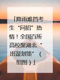 降雨难挡考生“问招”热情！全国百所高校聚湖北“出谋划策”（组图）