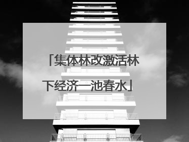 集体林改激活林下经济一池春水