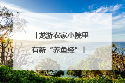 龙游农家小院里有新“养鱼经”