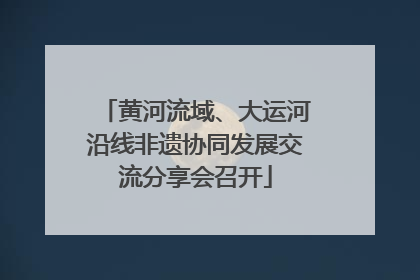 黄河流域、大运河沿线非遗协同发展交流分享会召开
