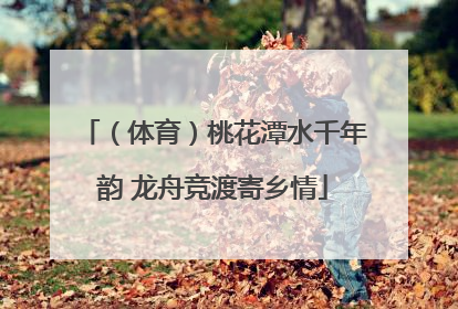 （体育）桃花潭水千年韵 龙舟竞渡寄乡情