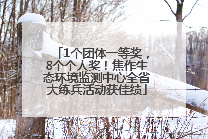 1个团体一等奖，8个个人奖！焦作生态环境监测中心全省大练兵活动获佳绩