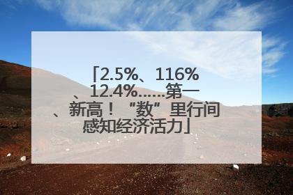 2.5%、116%、12.4%……第一、新高！“数”里行间感知经济活力