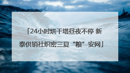 24小时烘干塔昼夜不停 新泰供销社织密三夏“粮”安网