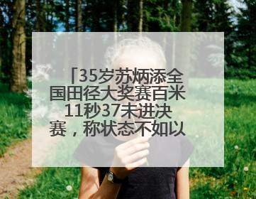 35岁苏炳添全国田径大奖赛百米11秒37未进决赛，称状态不如以前，全运会争取上替补