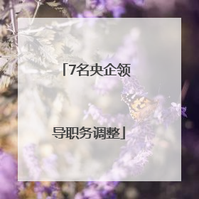 7名央企领导职务调整