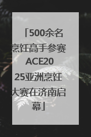 500余名烹饪高手参赛 ACE2025亚洲烹饪大赛在济南启幕
