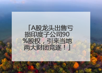 A股龙头出售亏损印度子公司90%股权，引来当地两大财团竞逐！